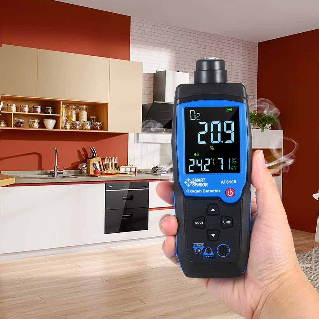 Handheld Digital USB Rechargeable O2 Sensor Tester Monitor LCD Display V897604