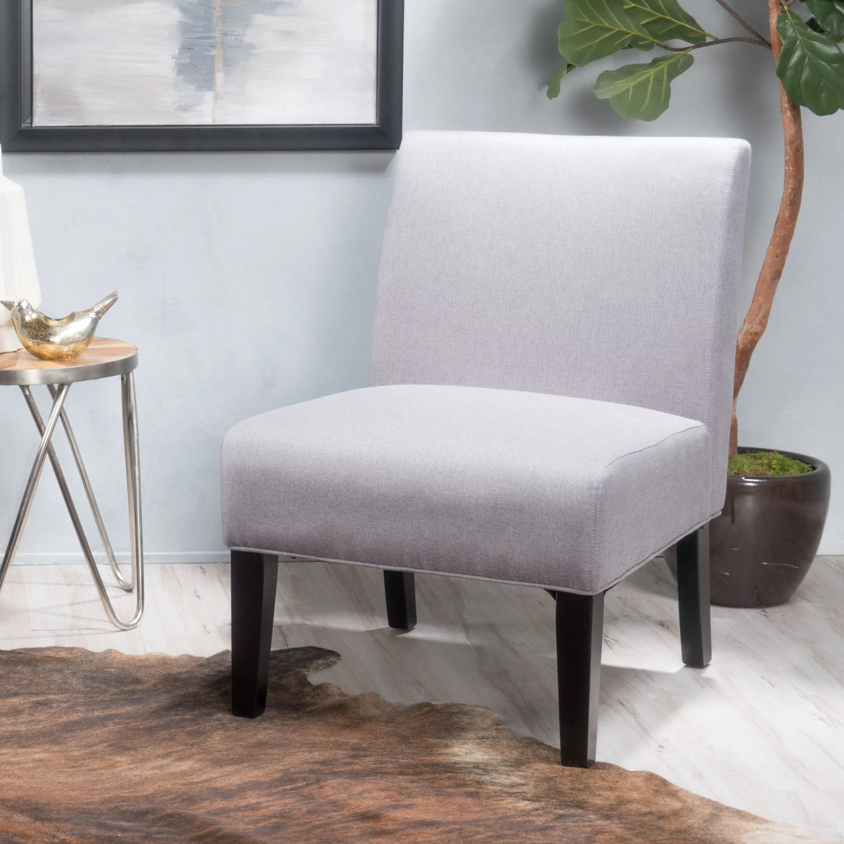 Gray Upholstered Accent Chair W440685