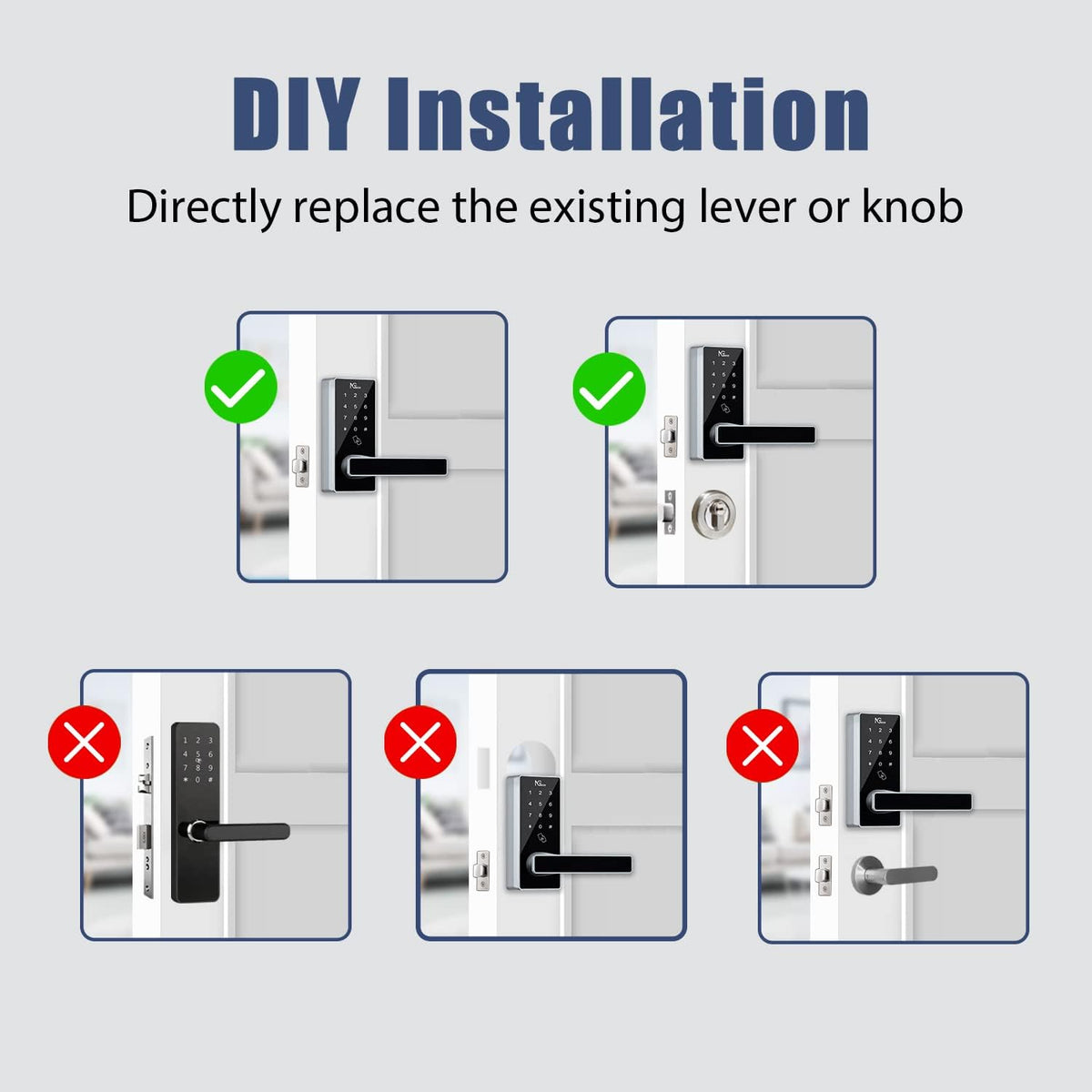 Smart Lock with WiFi Keyless Entry Digital Keypad M236967