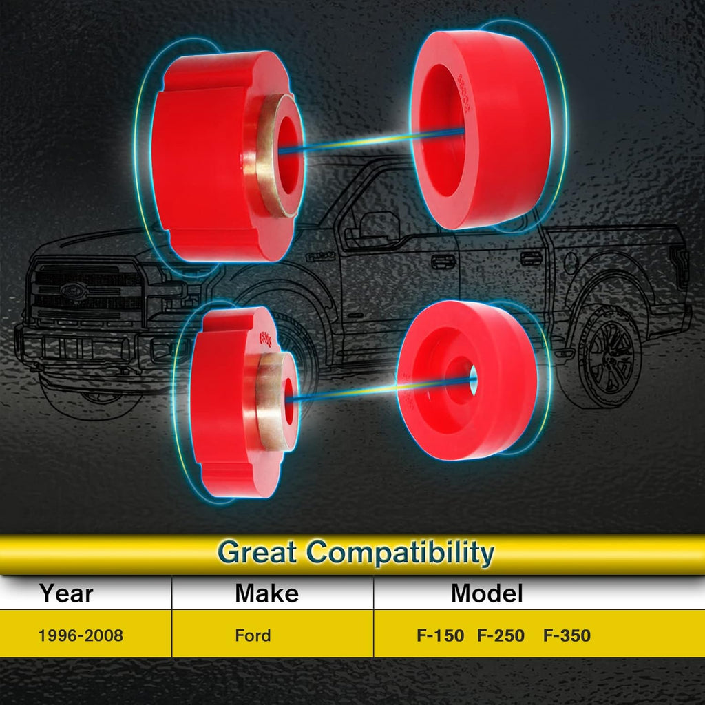 Red Polyurethane Body Mount Bushing Kit (12Pcs) Pack of 2 R4836