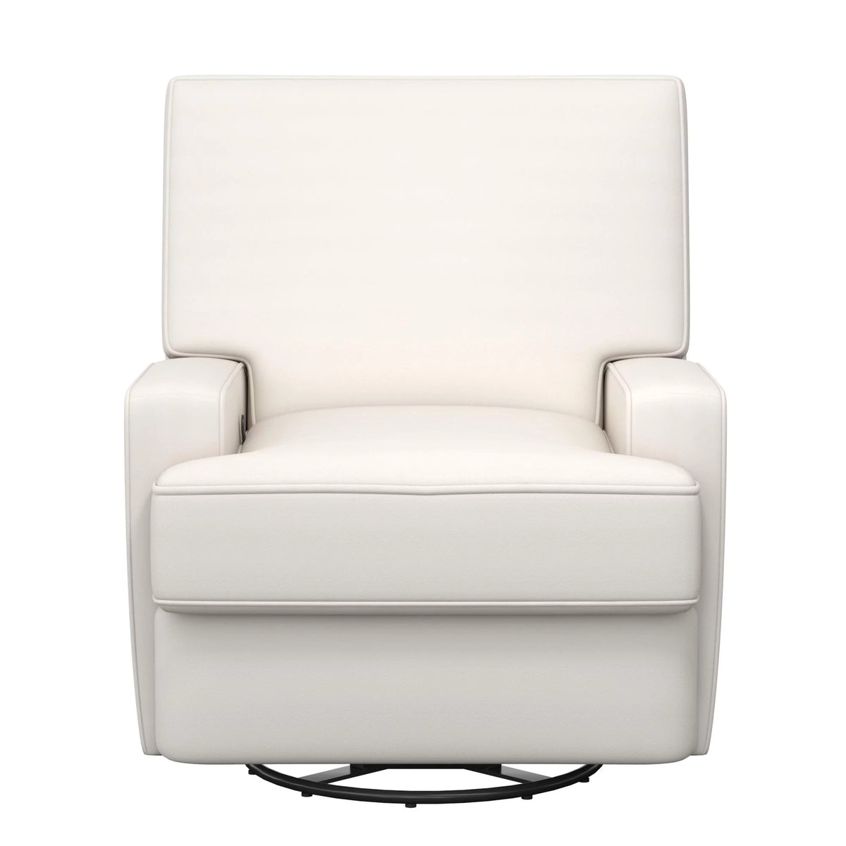 White Linen Swivel Glider Recliner Chair W494