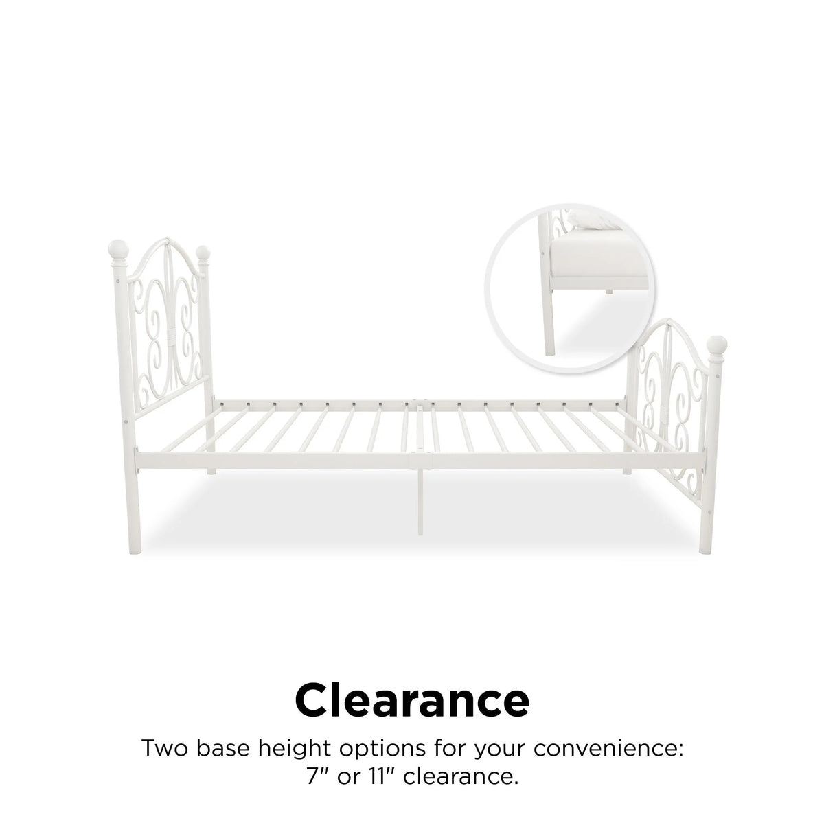 White Twin Metal Bed Q46156