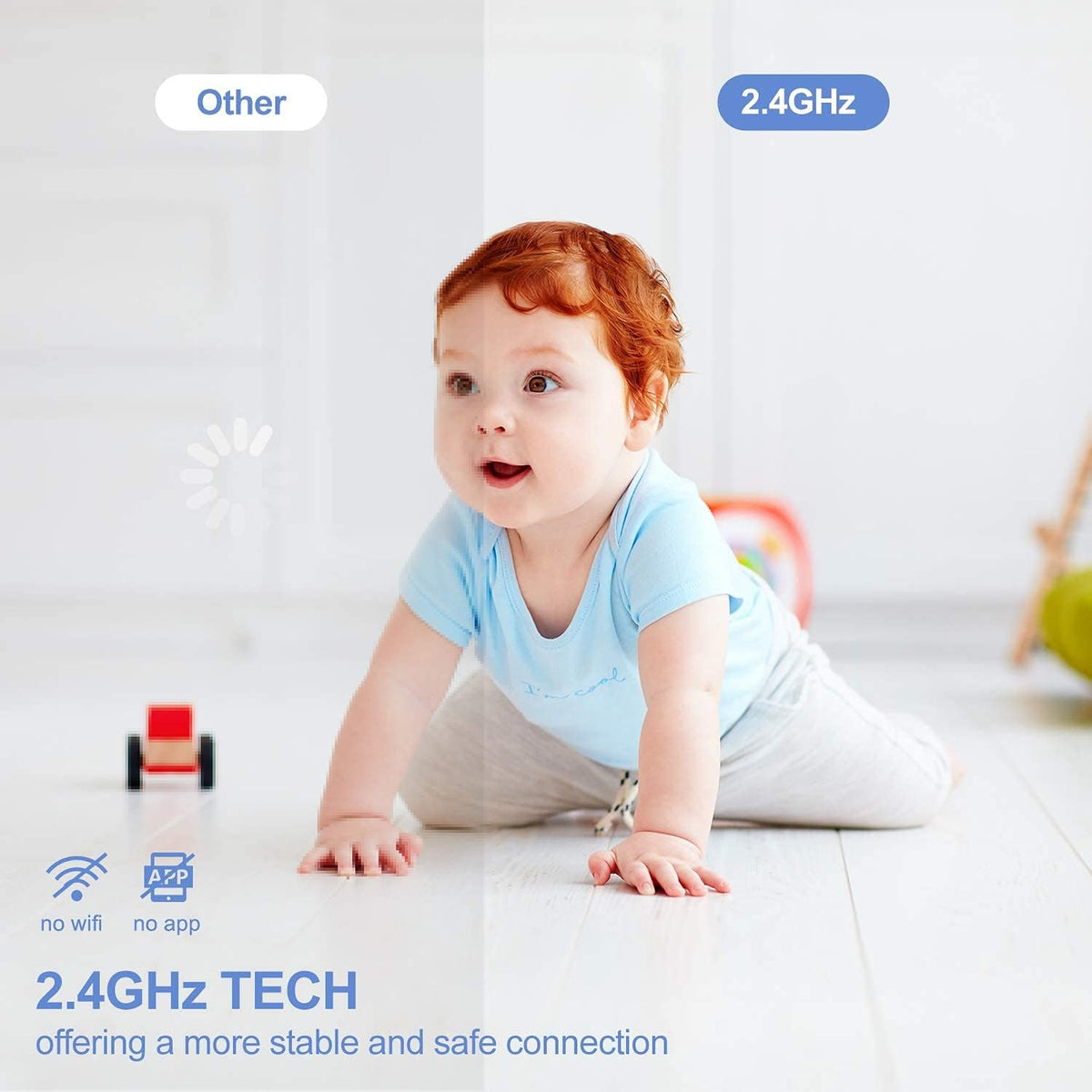 5 HD Display Video Baby Monitor with Camera and Night Vision F112275