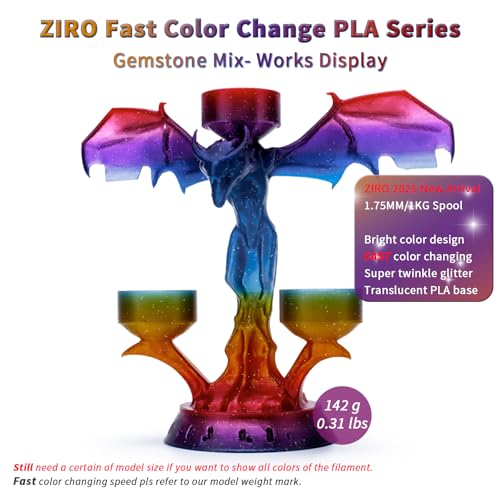 1.75mm Sparkle Glitter PLA 3D Printing Filament 1kg Spool P897