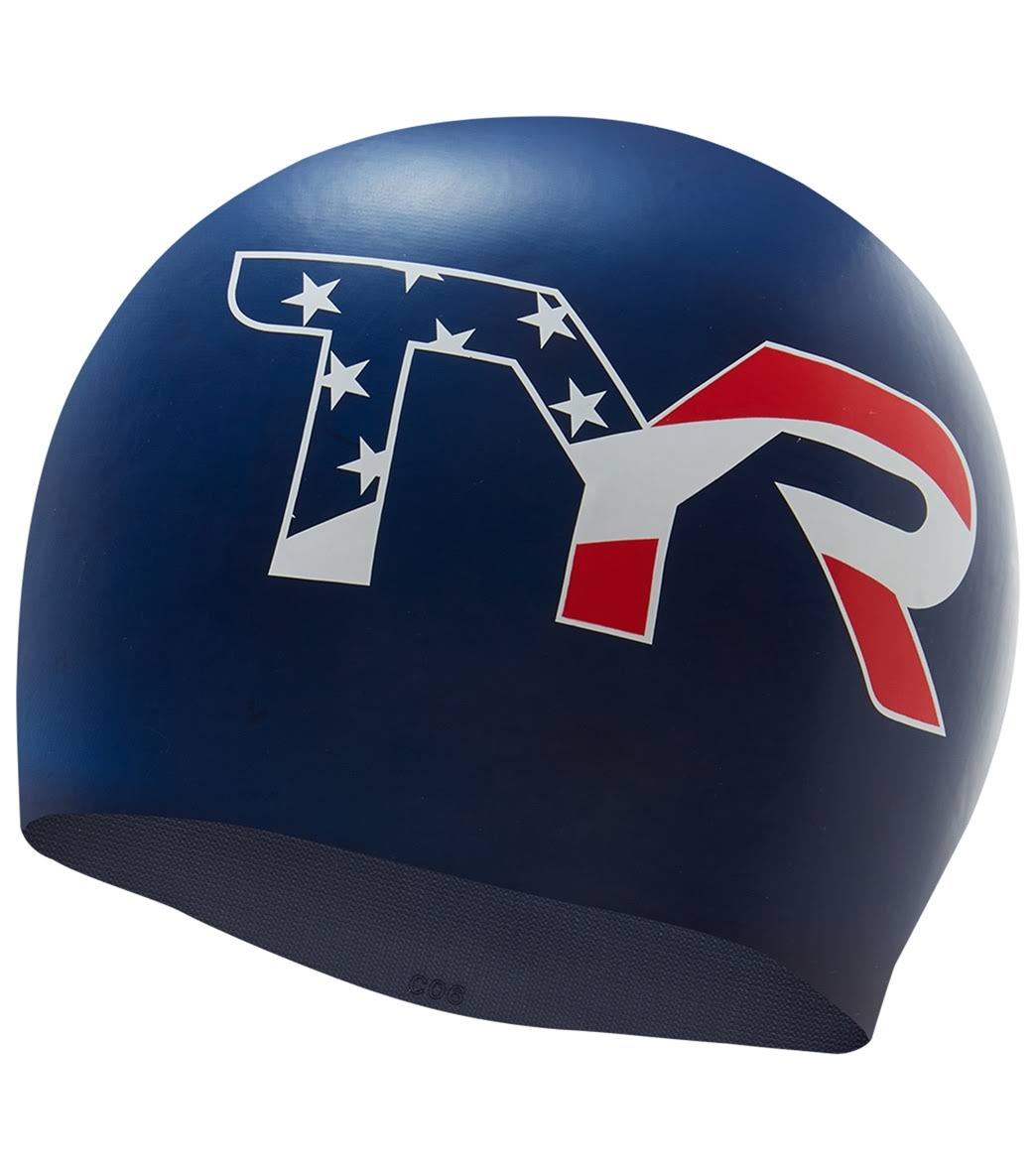 Navy Silicone Swim Cap P2849