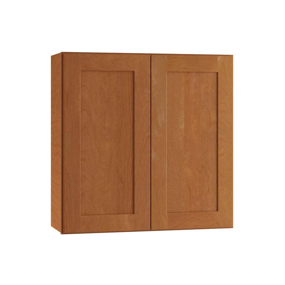 Plywood Shaker Wall Kitchen Cabinet Soft Close in Stained Cinnamo A4867