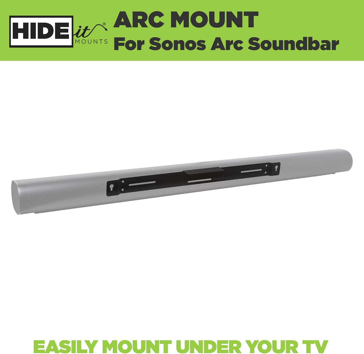 Black Steel Soundbar Wall Mount for Sonos Arc, Pack of 2 D706