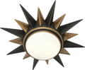 Two Light Flushmount in Deep Patina Bronze with Warm Brass L98990