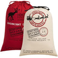 Canvas Santa Sack with Drawstring 2 Pack B6984