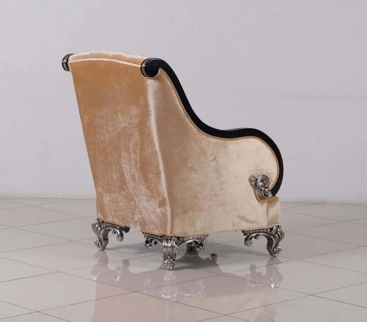 Black & Silver Wood Trim Chair Set 2 T780721
