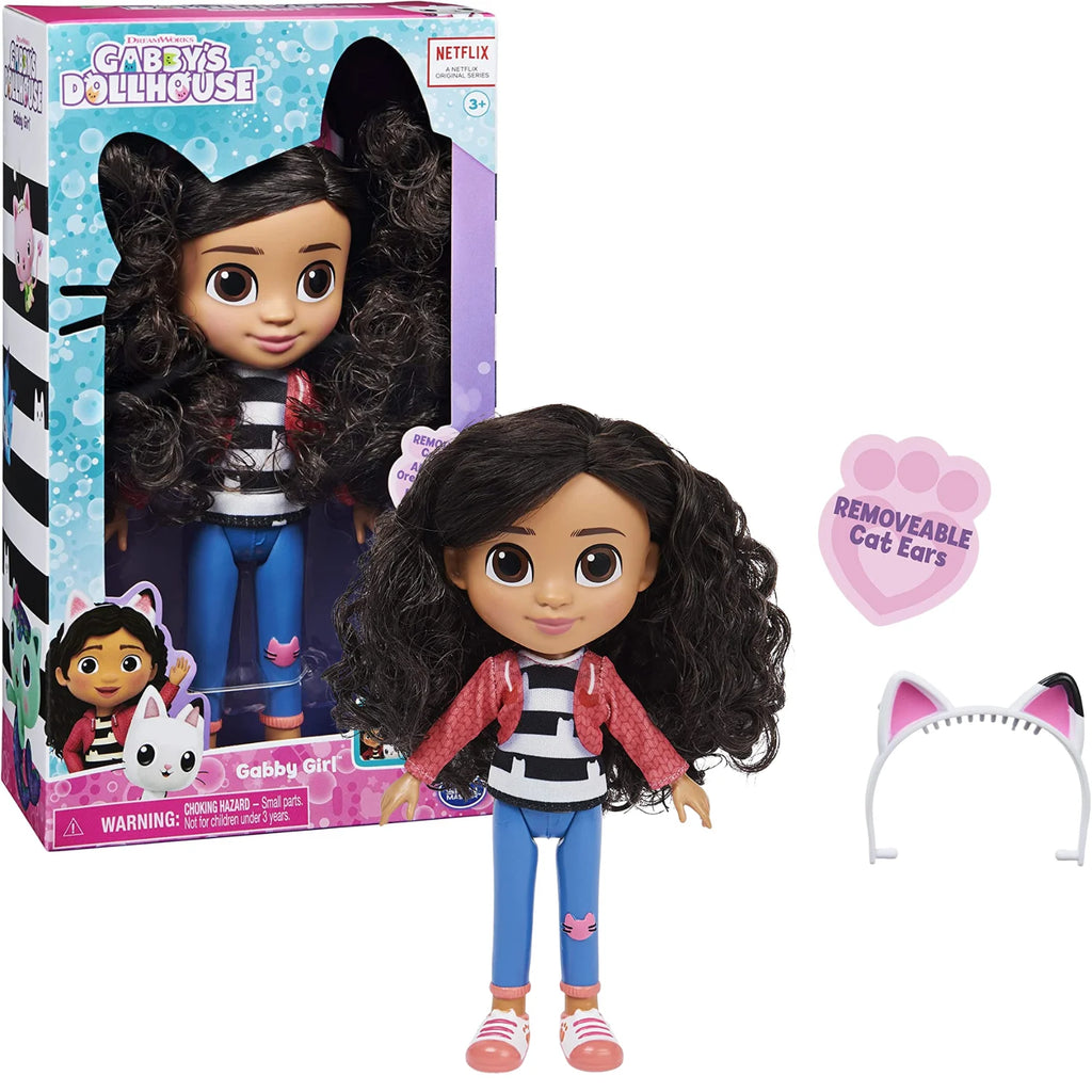 8-inch Girl Doll with Removable Cat Ears Headband C1810