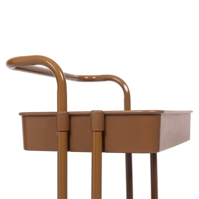 3 Tier Mobile Storage Caddy in Caramel P863