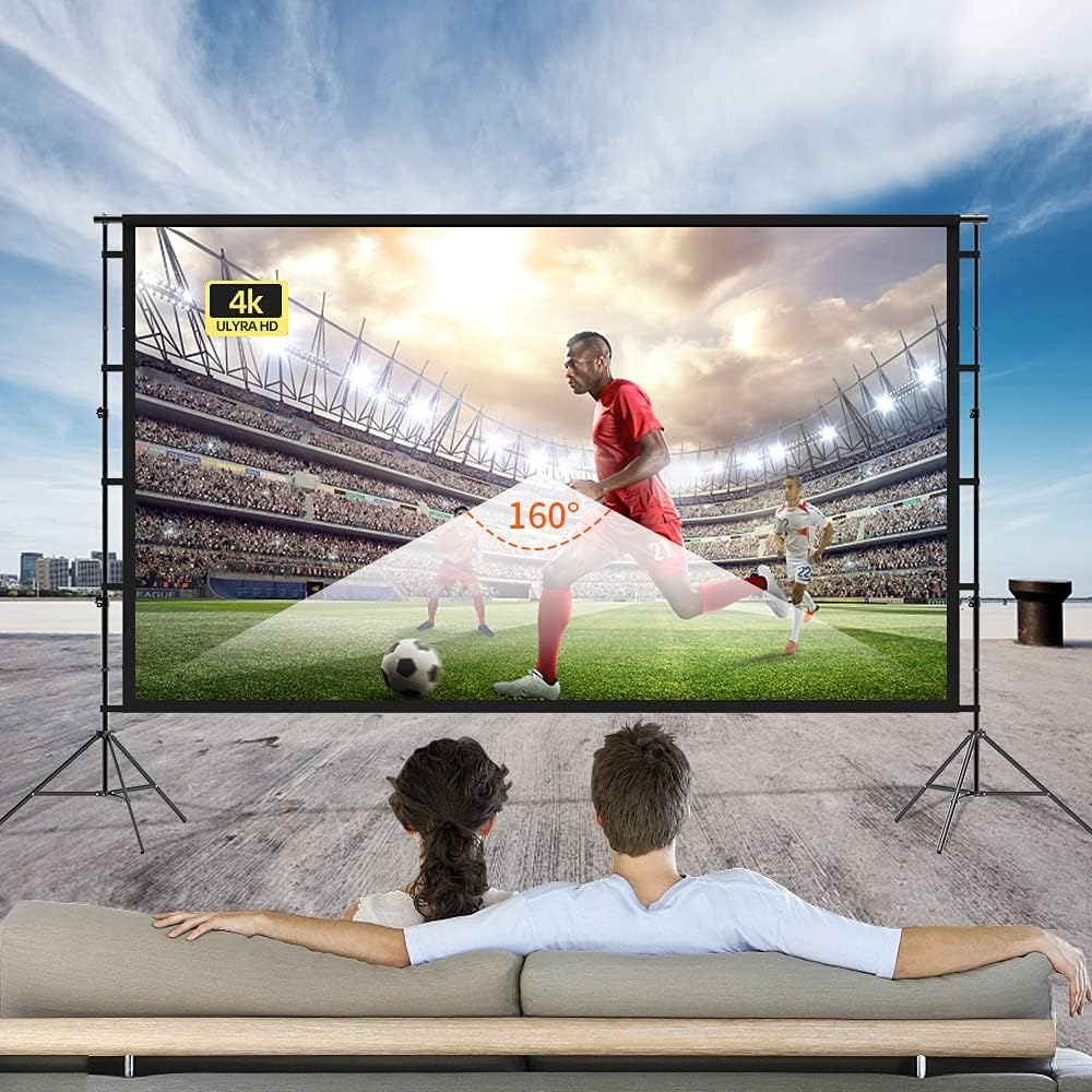 120 inch Portable Projector Screen with Stand and Carrying Bag N96143