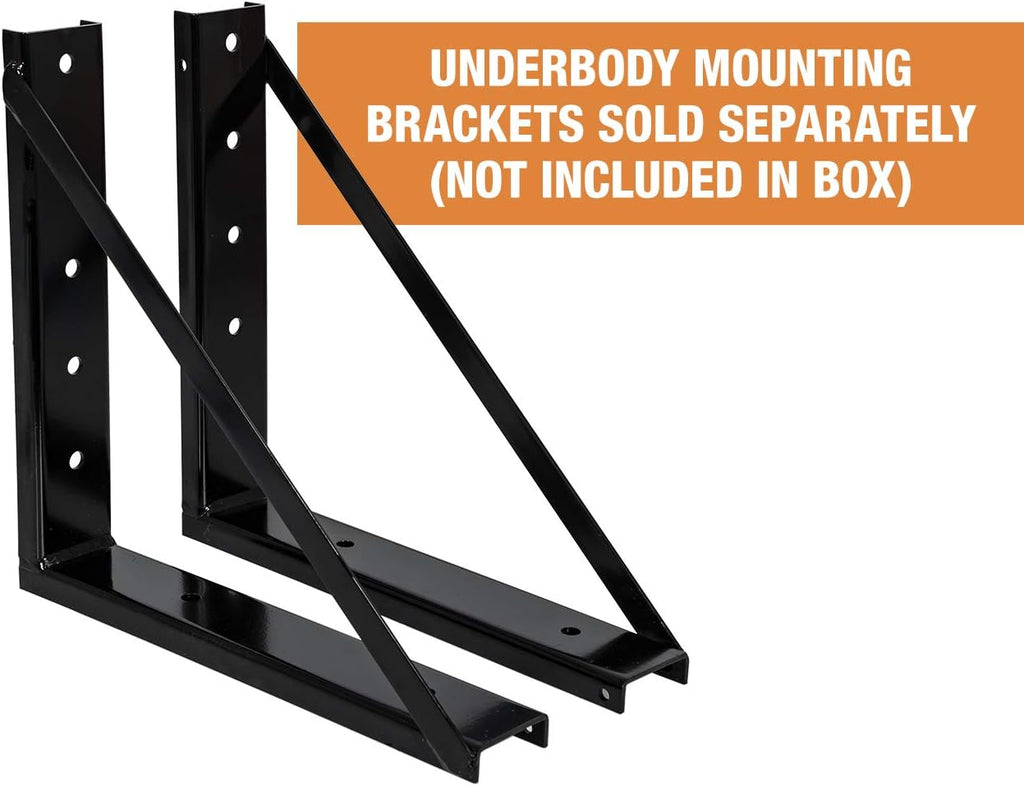 Black Steel Underbody Truck Box with T-Handle Latch, 14 x 16 x 24 Inch P1672