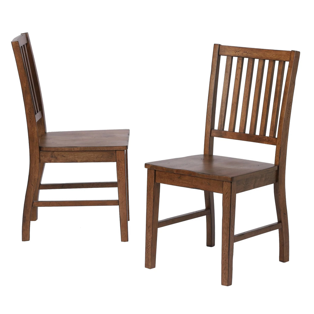 5-Piece 60" Rectangular Wood Dining Set in Brown C70209