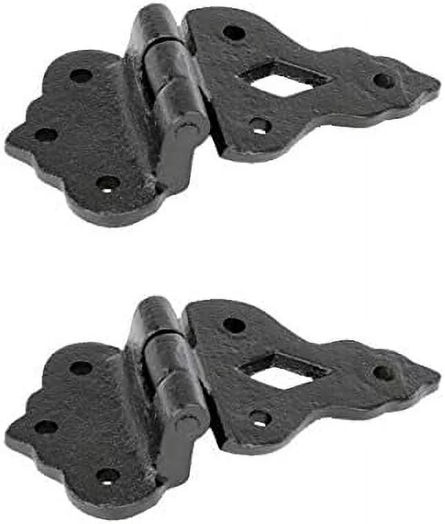 Black Wrought Iron Cabinet Hinge 3/8 In Offset Pack Of 2 U22825