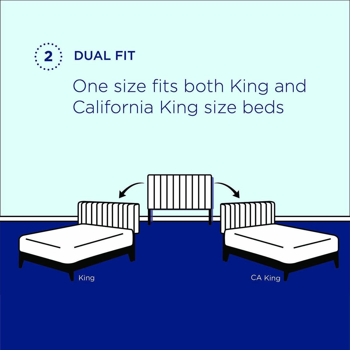 White Performance Velvet King/California King Headboard W115913