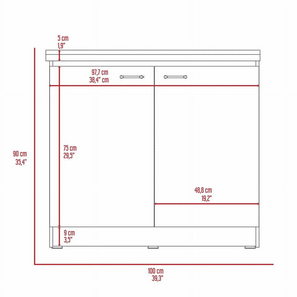 White Modern Engineered Wood Utility Sink with Cabinet G186623