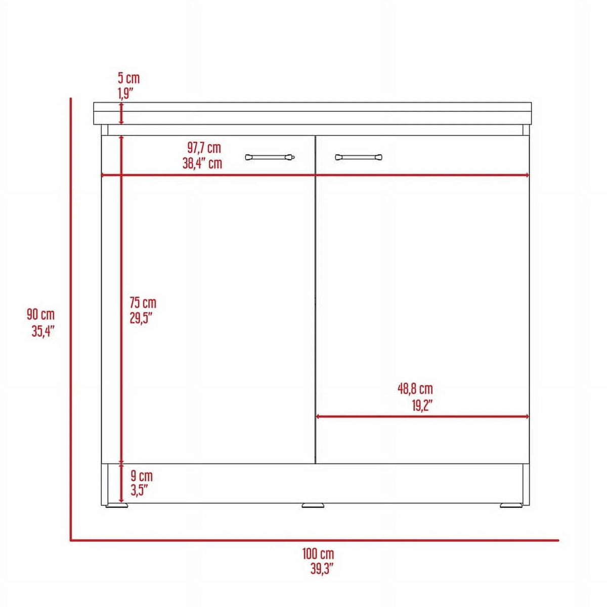 White Modern Engineered Wood Utility Sink with Cabinet G186623