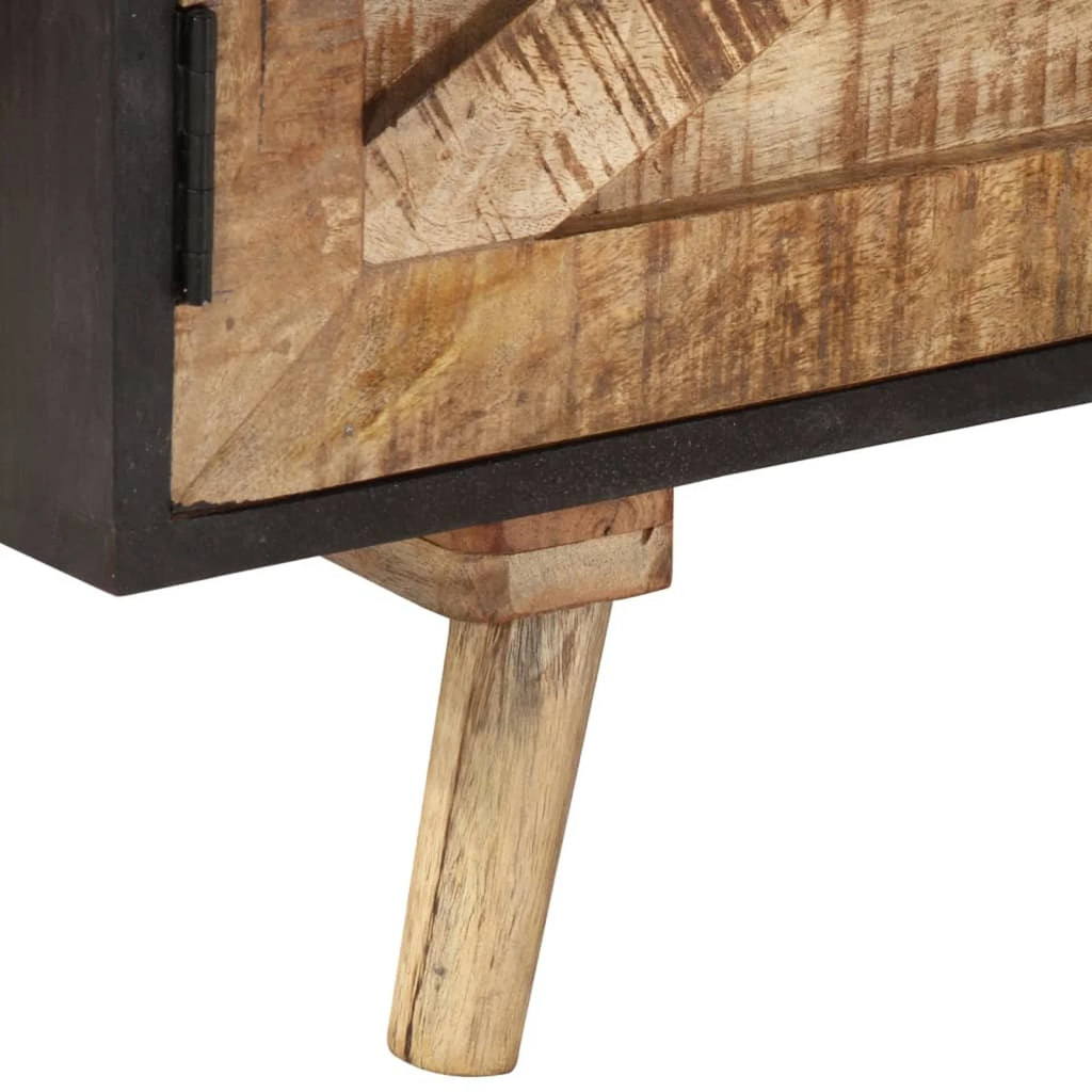 Rough Mango Wood and Solid Acacia Wood TV Cabinet with Storage Shelf C847242