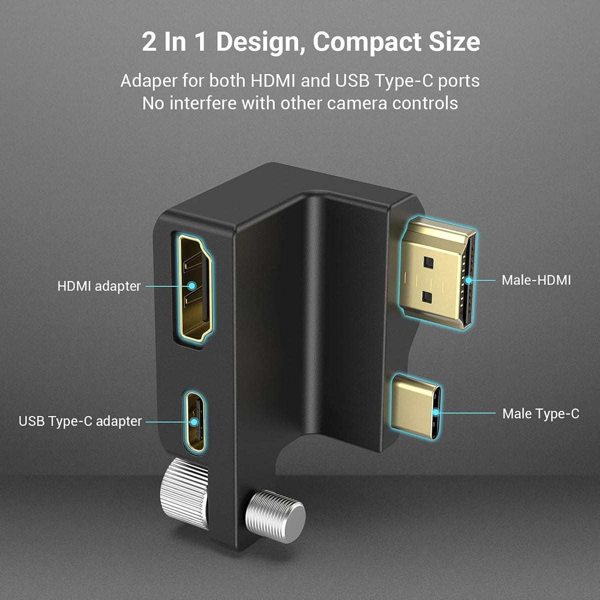 HDMI & USB-C Right-Angle Adapter G27549