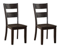 Brown Ladder Back Dining Side Chair Set of 2 J895