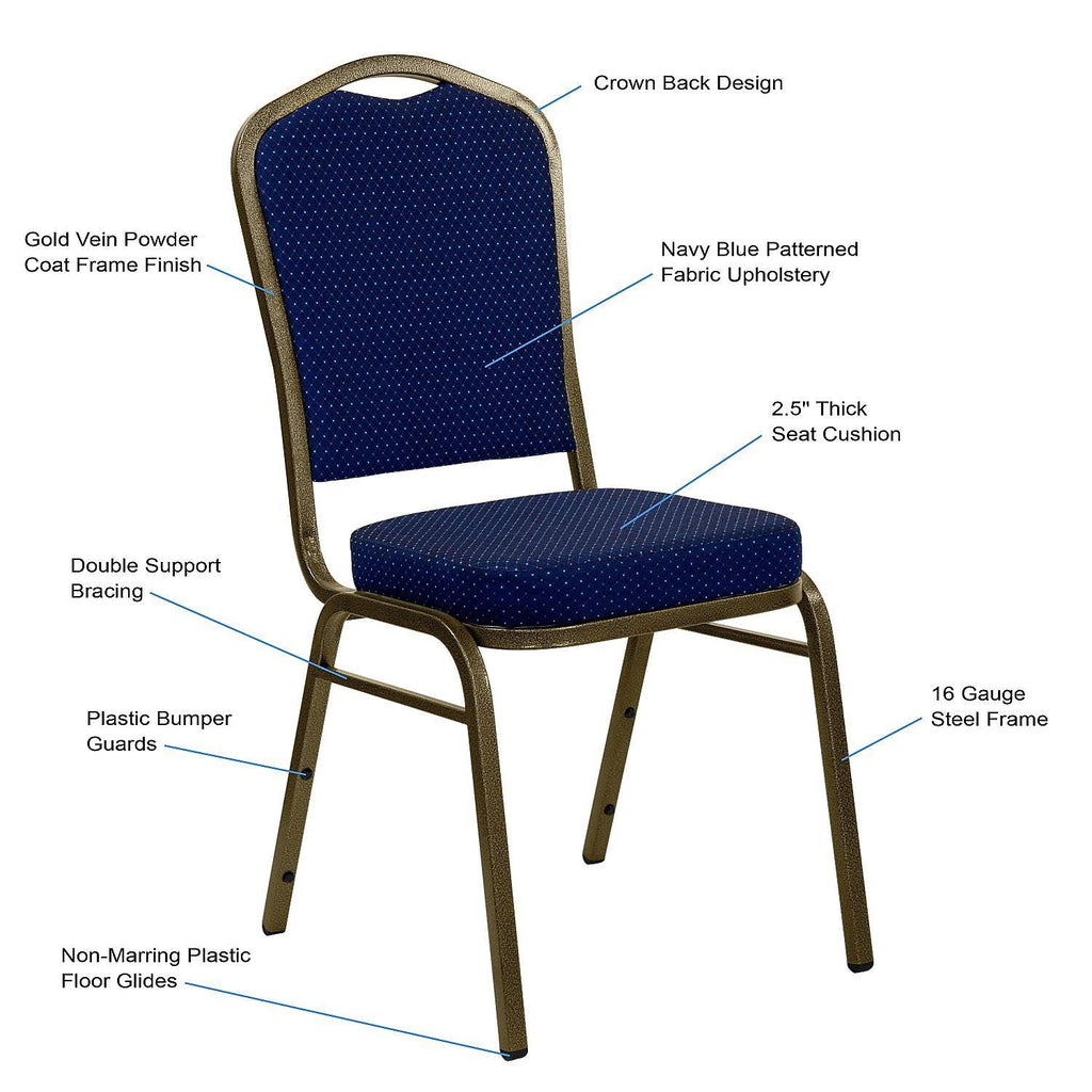Navy Blue Stacking Banquet Chair M5683