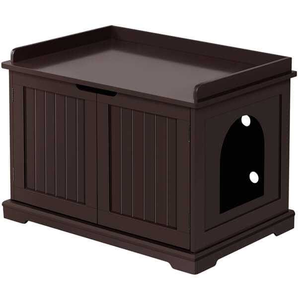 Cat Litter Box Enclosure Wooden Side Table Q388232