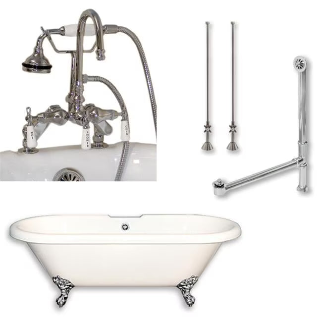 Acrylic Double Ended Clawfoot Bathtub 70 x 30 in. S68305