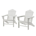 White 2 Pcs Outdoor Adirondack Chair E682