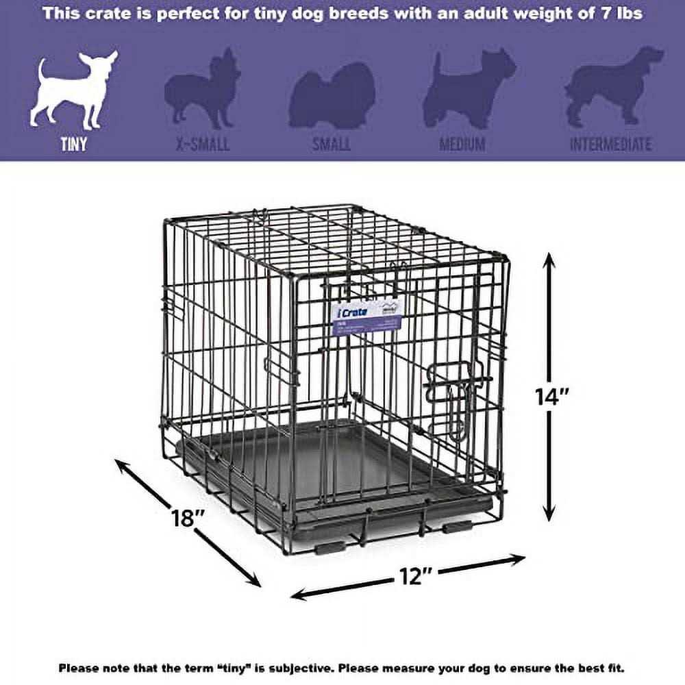 XXS Folding Metal Dog Crate with Divider Panel R5123