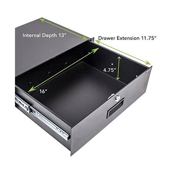 19x22 Rack Mount 3U Locking Server Cabinet Drawer C239