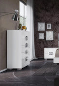 White High Gloss 5 Drawer Chest J2066