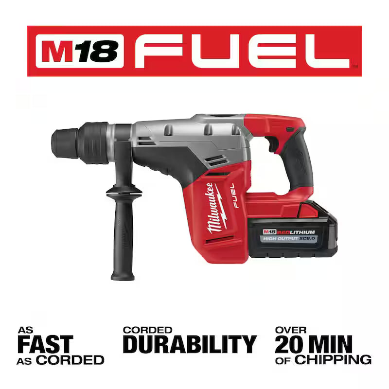 18-Volt Cordless Brushless Rotary Hammer Kit with Two 8.0Ah Batteries & Impact Wrench F19209