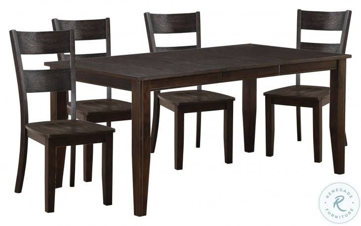 Brown Ladder Back Dining Side Chair Set of 2 J895