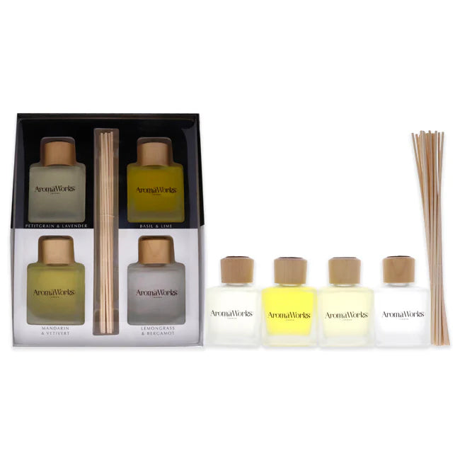 4 Pc 3.4 oz Reed Diffuser Set K59098