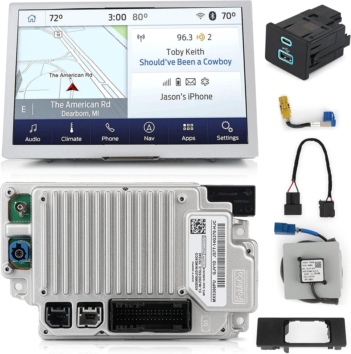 8 inches Sync 3 Upgrade Kit with USB Hub and APIM Module T439587