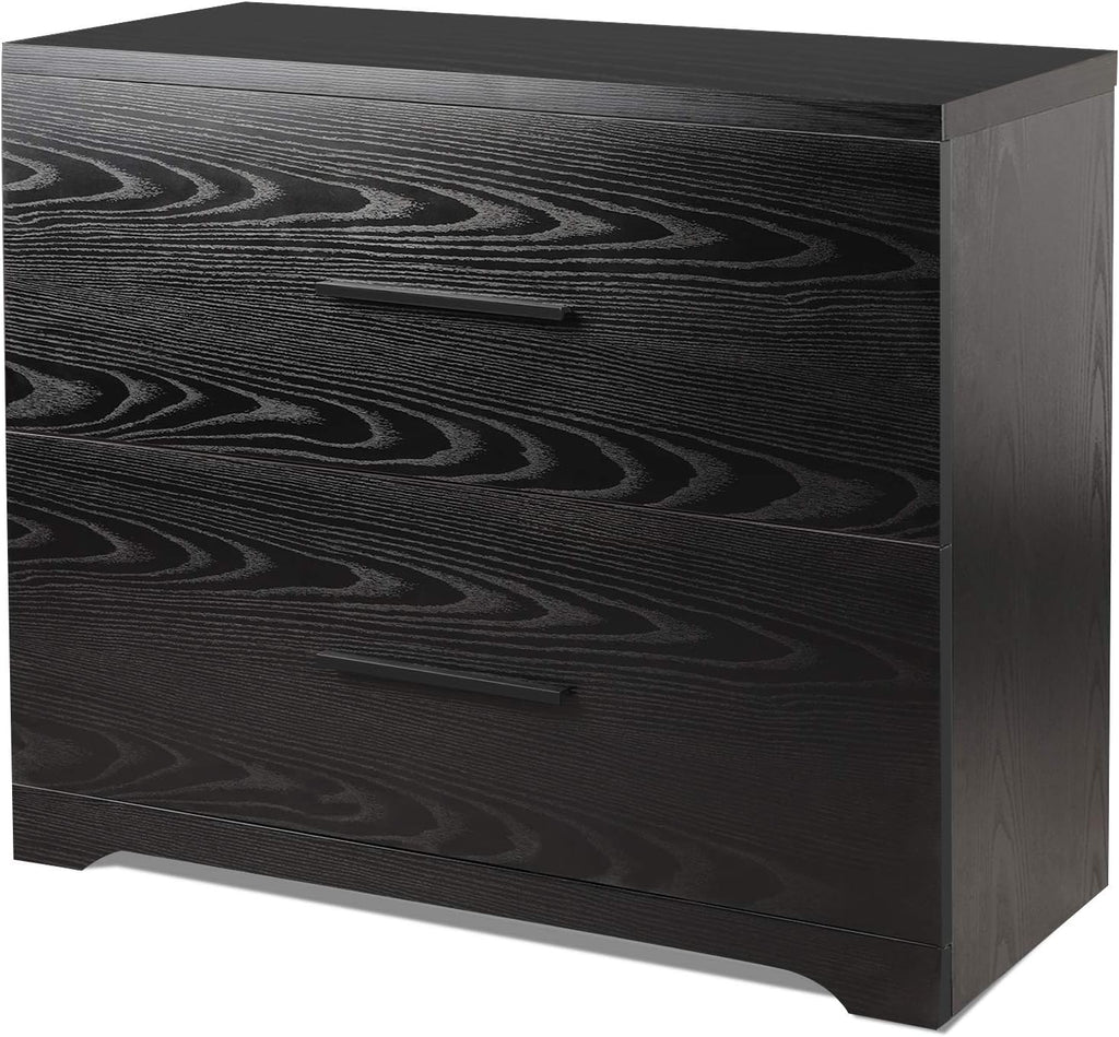 Walnut 2 Drawer Wood Lateral File Cabinet U4780