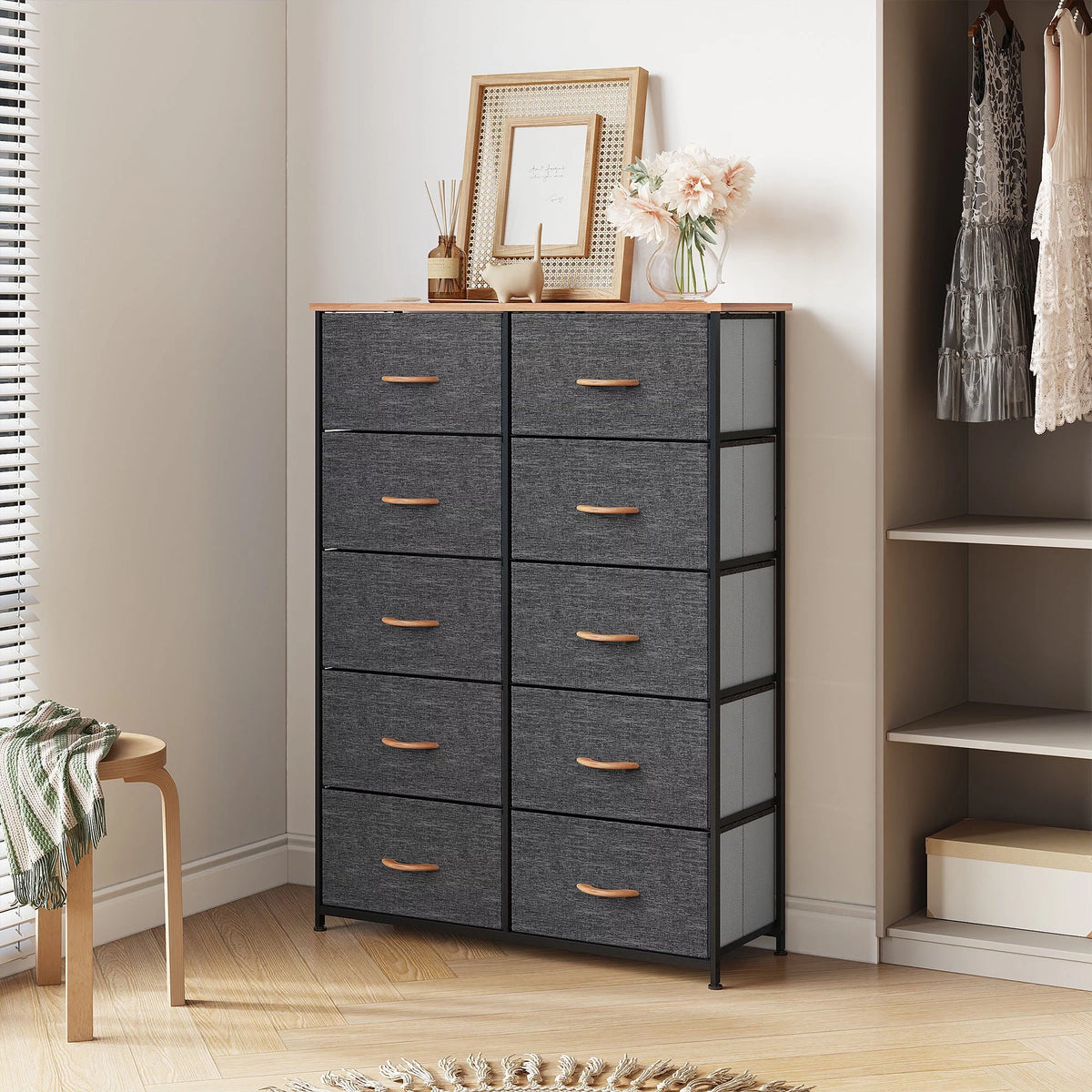 10 Drawer Fabric Storage Dresser U918328