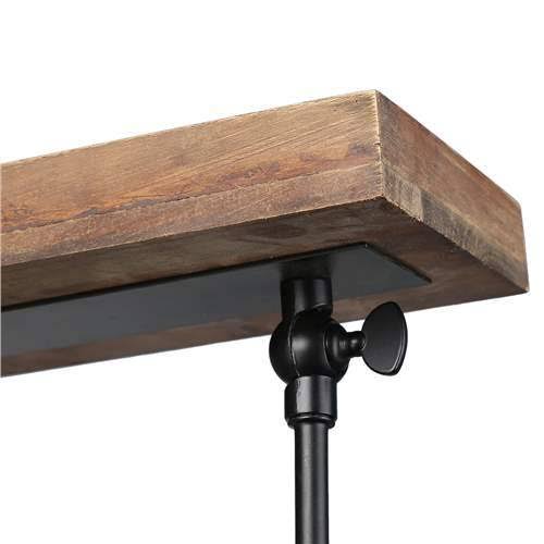 3-Light Industrial Wood Canopy Ceiling Wall Light E2046