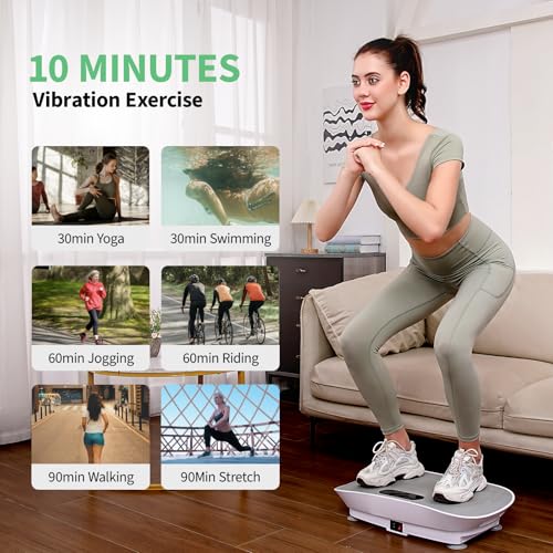 Vibration Plate Exercise Machine with Bluetooth Remote V336193
