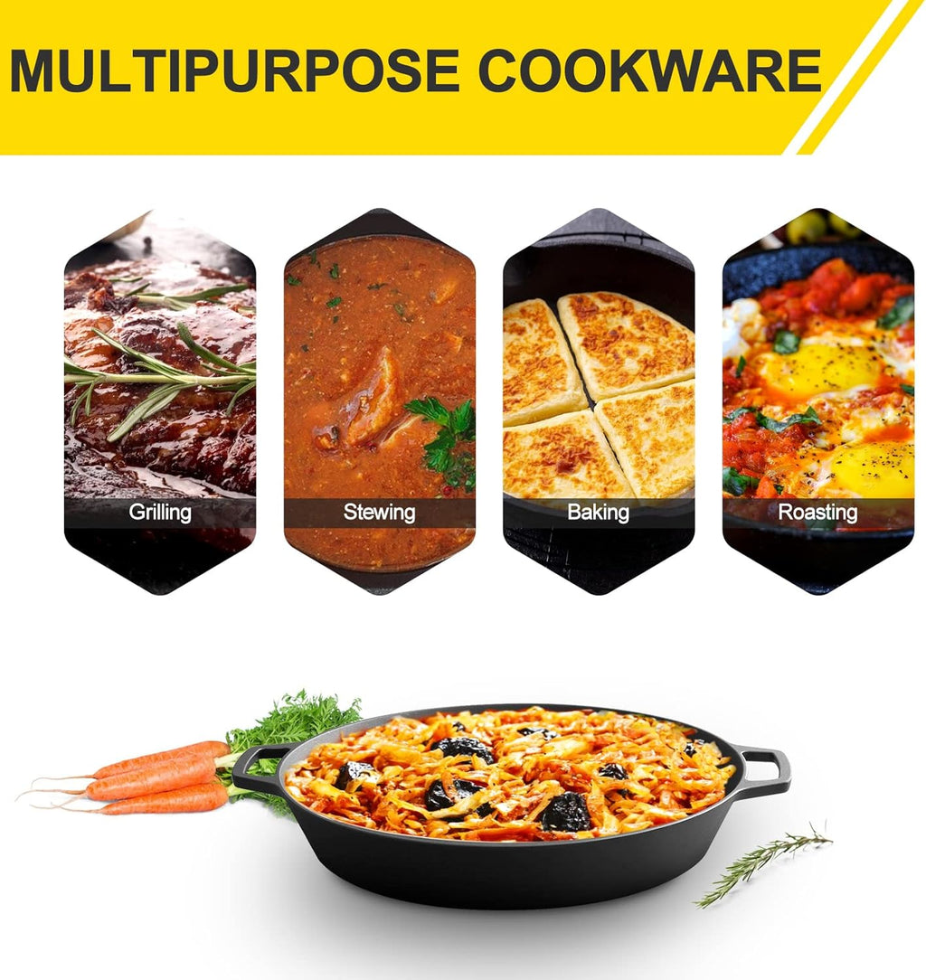 Large 17 Inch Cast Iron Skillet Q840154