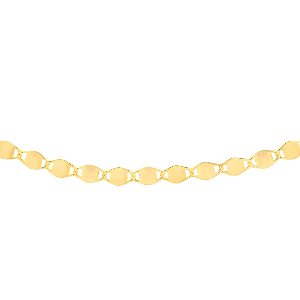 14K Yellow Gold Choker Necklace with Bead Slider J603