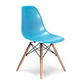 Blue Chair with Wood Legs A501035