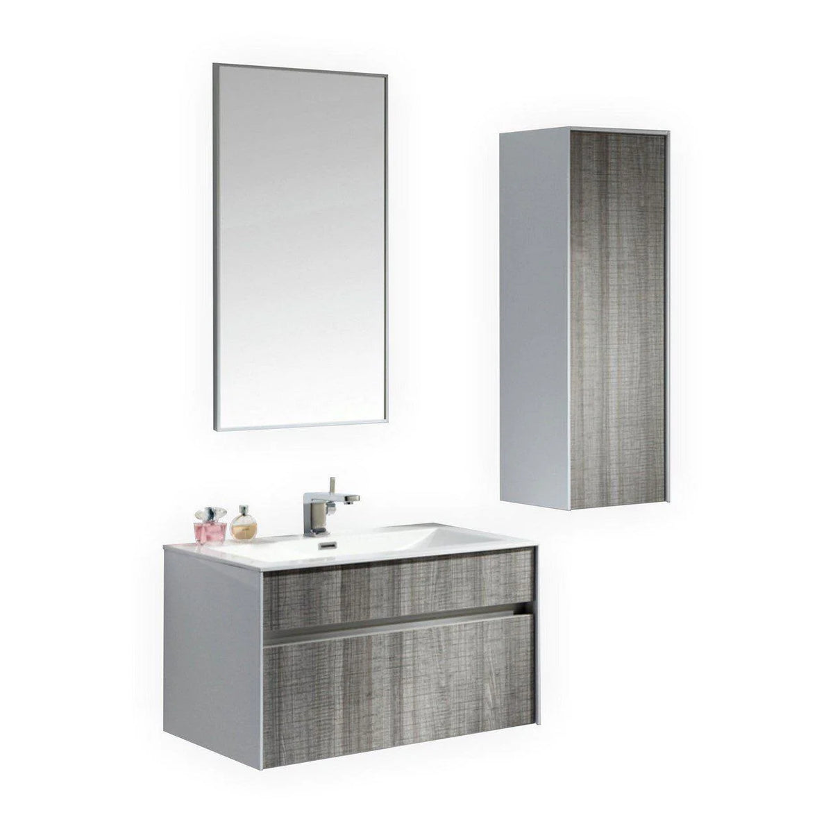 32 in. Wall Mount Ash Gray Bathroom Vanity K8011