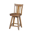 Pecan Counter Height Stool with Swivel & Auto Return Seat Height X42847