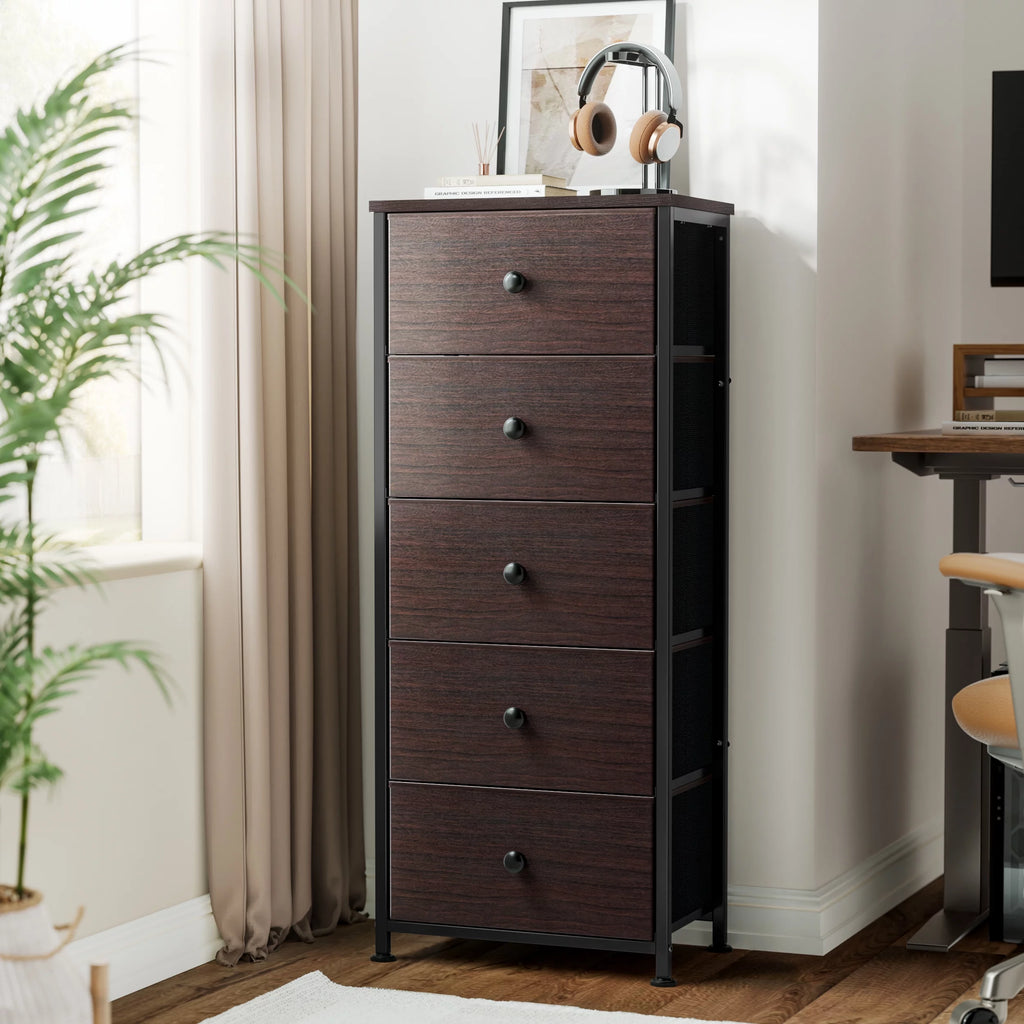 Rustic Brown 5 Drawer Dresser Y173573