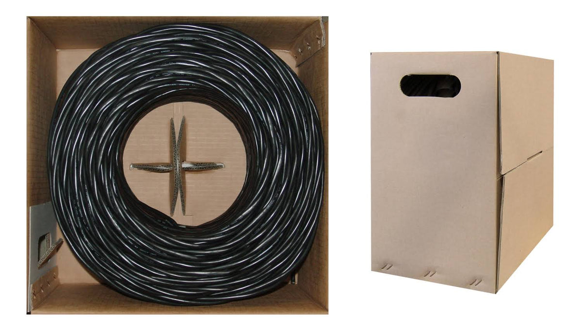 Black Solid Cat6 Bulk Cable Q371433