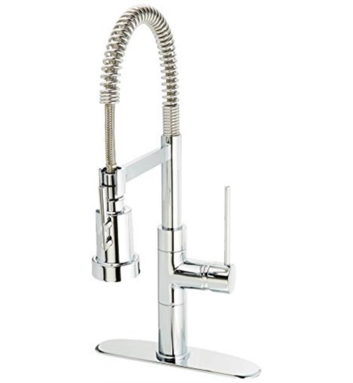 Brushed Nickel Single Handle Pull-Out Spray Kitchen Faucet M579