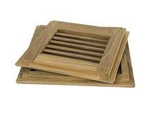 Teak Louvered Door & Frame - Left Hand - 12x22 E116